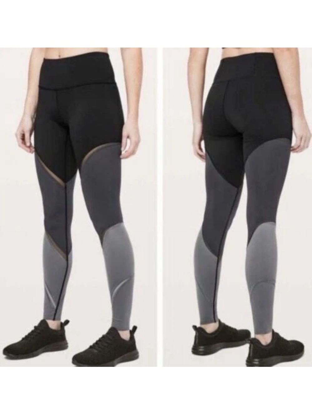 Lululemon Colour Me Ombre Tights leggings pants - size 8 - black gray - 28"